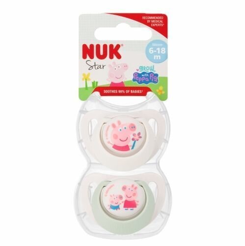 Lutt Nuk Peppa Pig, 6-18 kuud, 2 tk цена и информация |  Lutid | hansapost.ee