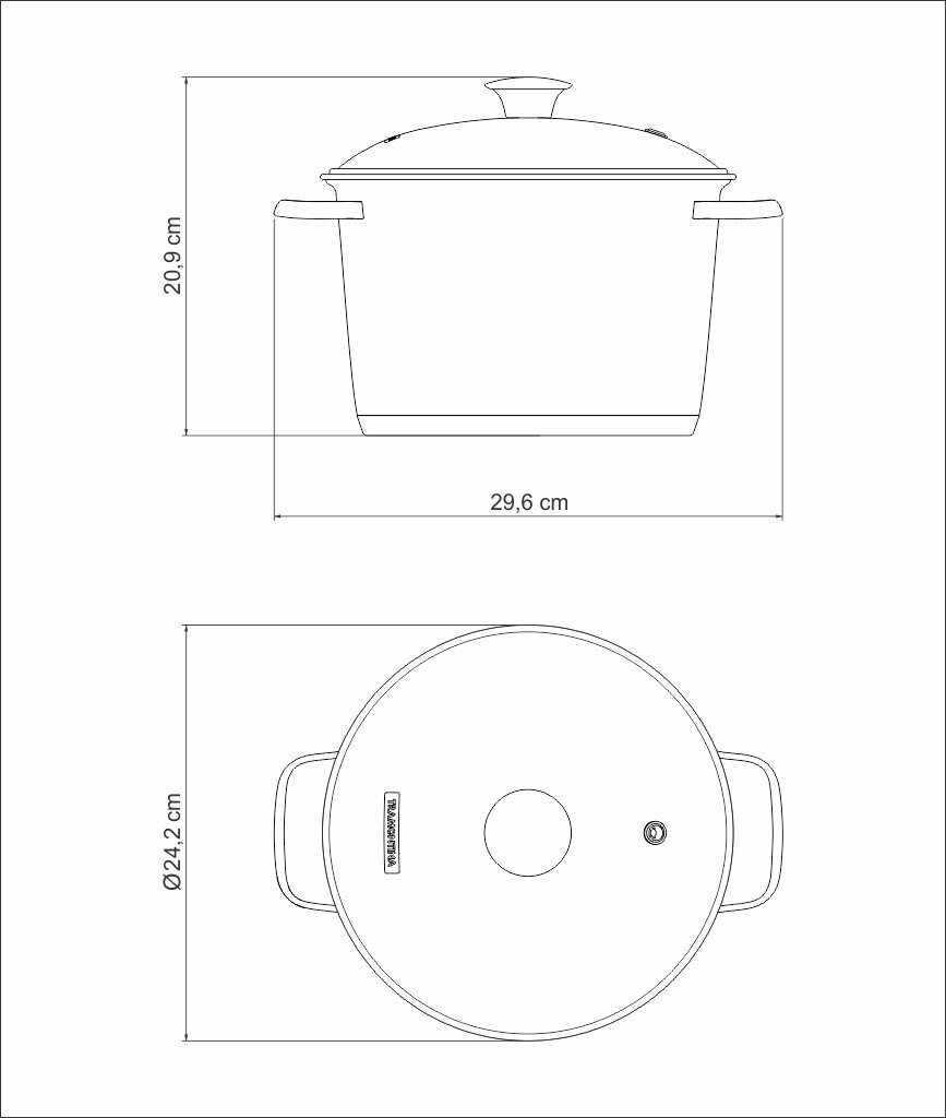 Tramontina Allegra sügav kastrul, 5.5L, Ø22CM цена и информация | Potid | hansapost.ee