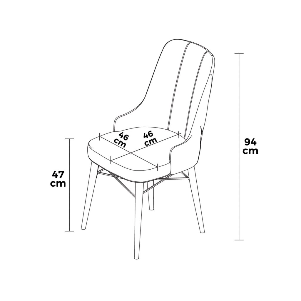 4 tooli komplekt Asir Pare, hall/must hind ja info | Köögitoolid, söögitoolid | hansapost.ee