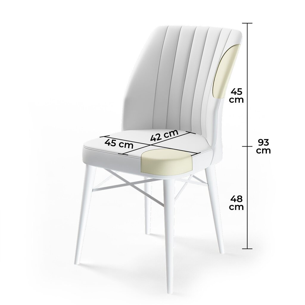 4 tooli komplekt Asir Flex, beež/pruun hind ja info | Köögitoolid, söögitoolid | hansapost.ee