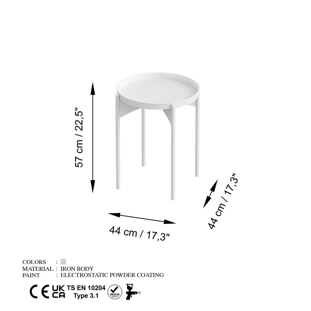 Diivanilaud Asir Shb-002-C, valge hind ja info | Diivanilauad | hansapost.ee