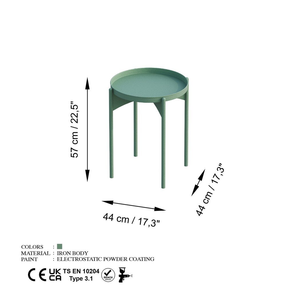 Diivanilaud Asir Shb-002-E, roheline hind ja info | Diivanilauad | hansapost.ee