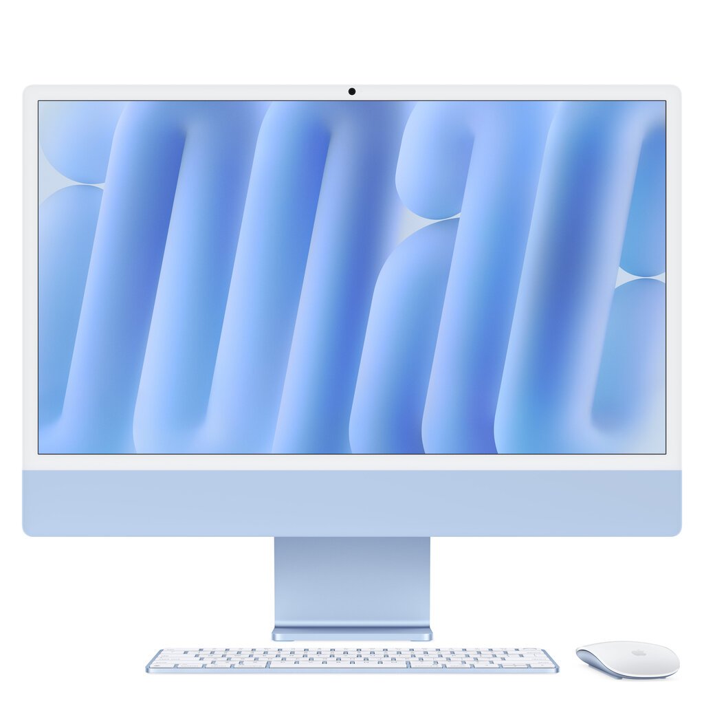 iMac 24” 4.5K Retina, Apple M4 10C CPU, 10C GPU/16GB/256GB SSD/Blue/INT MWV13ZE/A hind ja info | Lauaarvutid | hansapost.ee