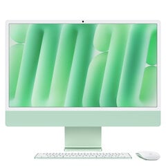 iMac 24” 4.5K Retina, Apple M4 10C CPU, 10C GPU/16GB/256GB SSD/Green/INT MWUY3ZE/A hind ja info | Lauaarvutid | hansapost.ee