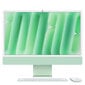 iMac 24” 4.5K Retina, Apple M4 8C CPU, 8C GPU/16GB/256GB SSD/Green/INT MWUE3ZE/A hind ja info | Lauaarvutid | hansapost.ee