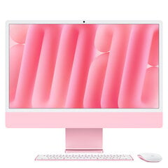 iMac 24” 4.5K Retina, Apple M4 8C CPU, 8C GPU/16GB/256GB SSD/Pink/RUS MWUG3RU/A цена и информация | Стационарные компьютеры | hansapost.ee