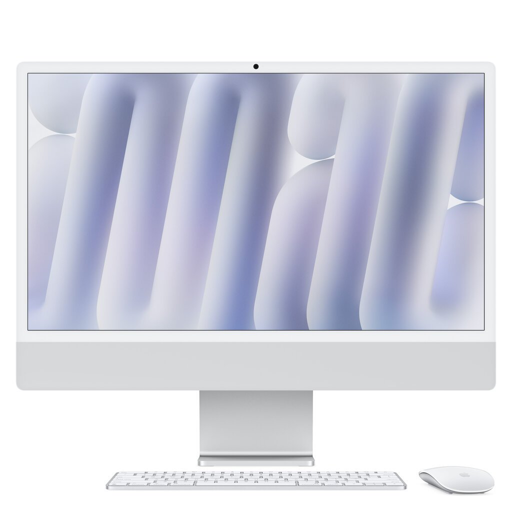 iMac 24” 4.5K Retina, Apple M4 8C CPU, 8C GPU/16GB/256GB SSD/Silver/RUS MWUC3RU/A цена и информация | Lauaarvutid | hansapost.ee