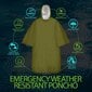 Emergency Survival Pontšo Essential Survival Rain, roheline hind ja info | Mantlid naistele | hansapost.ee