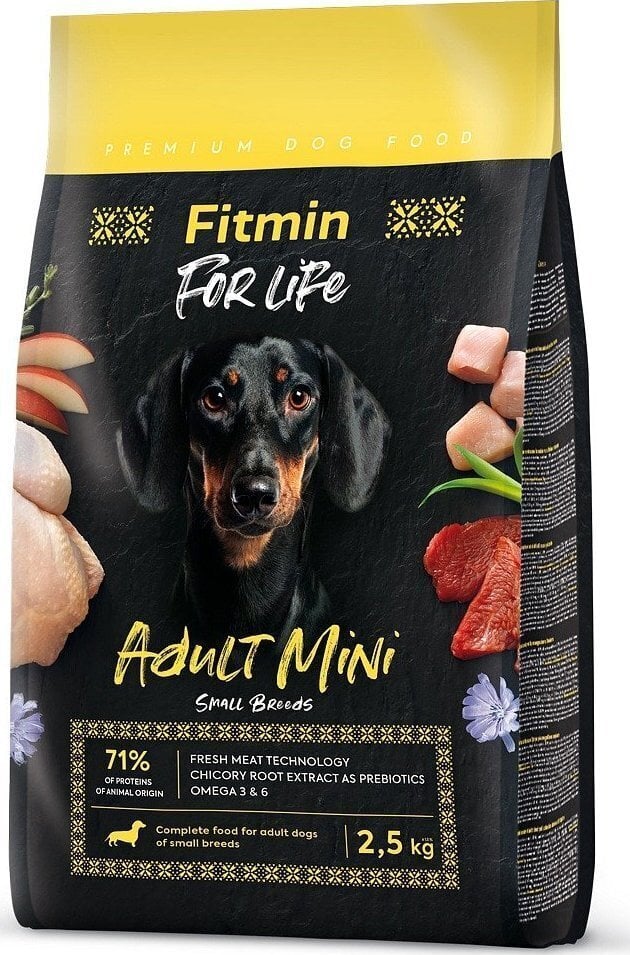 Fitmin For Life Adult Mini kuivtoit väikest tõugu koertele, 2.5 kg цена и информация | Koerte kuivtoit ja krõbinad | hansapost.ee