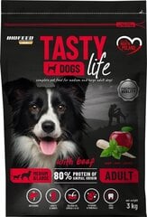 Biofeed Tasty Dogs Life сухой корм для собак средних и крупных пород с говядиной, 3 кг цена и информация | Сухой корм для собак | hansapost.ee