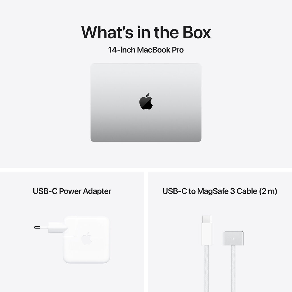 MacBook Pro 14" Apple M4 10C CPU, 10C GPU/16GB/1TB GB SSD/Silver/INT MW2X3ZE/A цена и информация | Sülearvutid | hansapost.ee