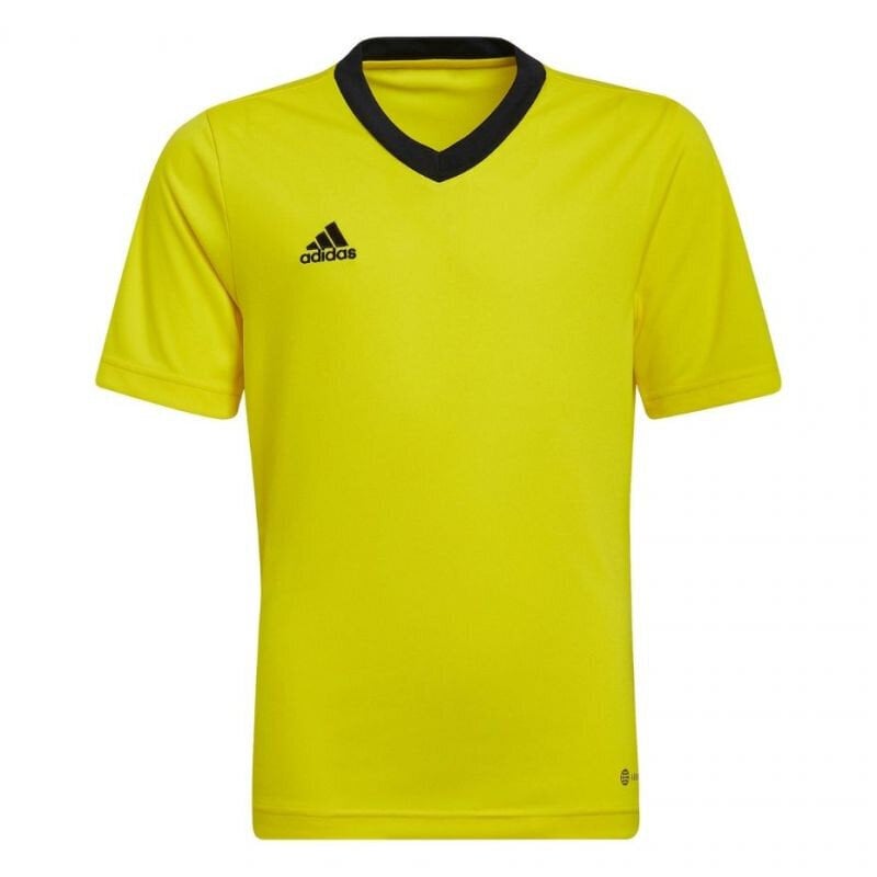 Laste T-särk Adidas Entrada 22 Jersey HI2127, kollane цена и информация | Jalgpalli varustus ja riided | hansapost.ee