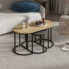 3 diivanilaua komplekt Asir Dena, hall/pruun price and information | Coffee tables | hansapost.ee