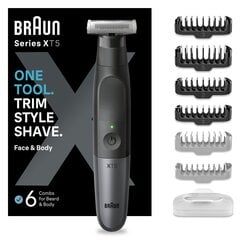 Braun XT5200 Series X цена и информация | 9D бритвы 6-в-1 электрические бритвы для лысины водостойкие влажные/сухие мужские бритвы для ухода за волосами USB аккумуляторная бритва для бороды | hansapost.ee