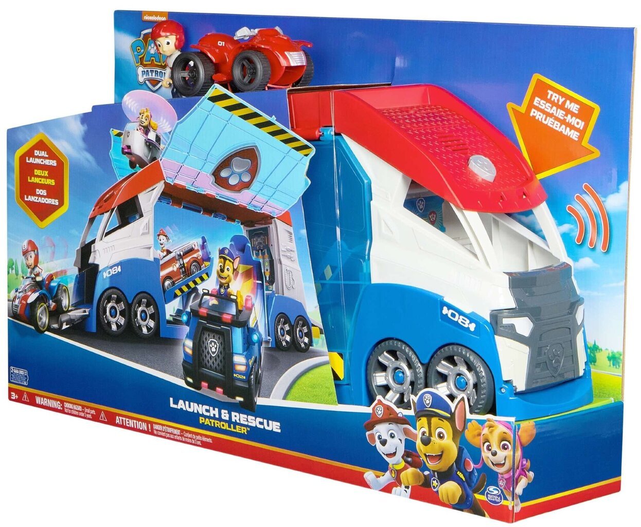 Stardi- ja päästeauto + Ryder Paw Patrol Big Patrolman neljajalgne ja liikuv kuju цена и информация | Mänguasjad poistele | hansapost.ee