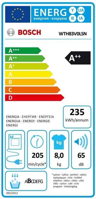 Bosch WTH83V0LSN price and information | Pesukuivatid | hansapost.ee