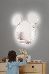 Зеркало со светодиодной подсветкой Asir Mickey Silver, белый цвет цена и информация | Подвесные зеркала | hansapost.ee