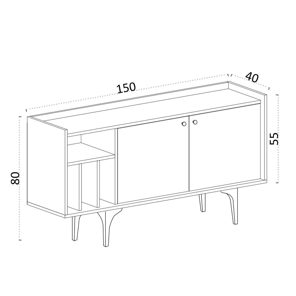 Konsoollaud Asir Magnetor, valge hind ja info | Konsoollauad | hansapost.ee