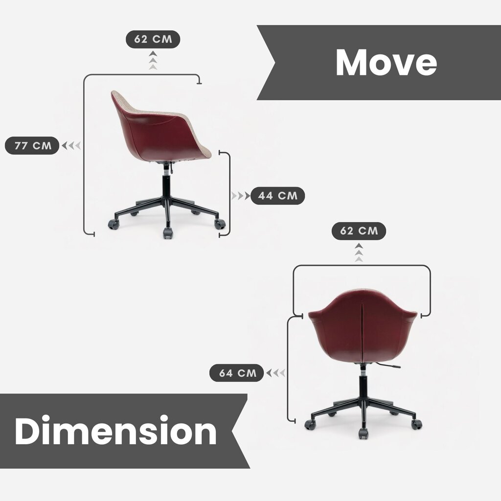 Kontoritool Asir Move, punane hind ja info | Kontoritoolid | hansapost.ee