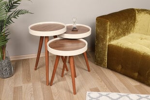 3 diivanilaua komplekt Asir Wood, beež/pruun price and information | Coffee tables | hansapost.ee