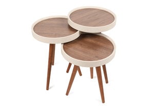 3 diivanilaua komplekt Asir Wood, beež/pruun price and information | Coffee tables | hansapost.ee