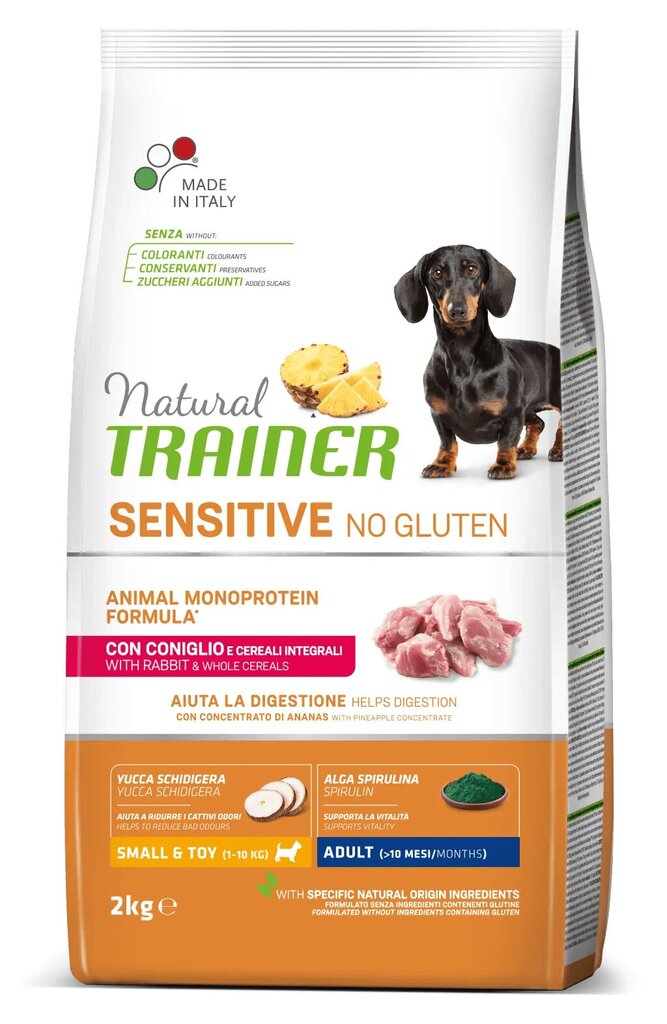 Nt Dog Sensitive No Gluten Adult Mini Rabbit koerte kuivtoit, 2 kg hind ja info | Koerte kuivtoit ja krõbinad | hansapost.ee