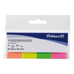 Märkmepaberid PELIKAN, 25 X 45 mm, 4 neoonvärvi (200246) hind ja info | Vihikud, märkmikud ja paberikaubad | hansapost.ee