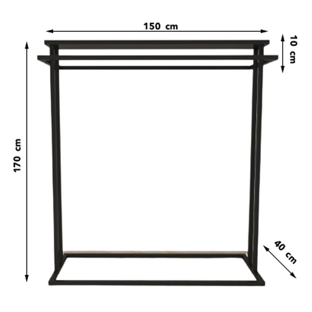 Riidekapp Asir Aschaffenburg L659, pruun hind ja info | Kapid | hansapost.ee