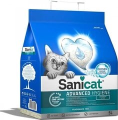 Наполнитель для кошек Sanicat Advanced Hygiene 5 л цена и информация | Наполнители для туалета | hansapost.ee