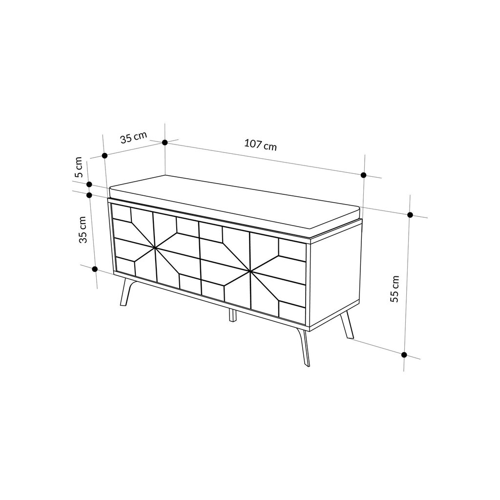 Kingakapp Asir Dune Bench, pruun цена и информация | Jalatsikapid, jalatsiriiulid | hansapost.ee