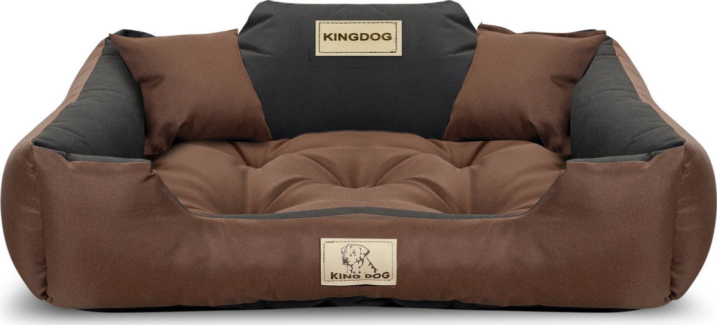 Koera pesa AIO Factory KingDog, 130x105 cm, pruun/must цена и информация | Pesad, asemed | hansapost.ee