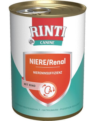 Rinti Canine Niere/Renal täiskasvanud koertele veiselihaga, 800 g hind ja info | Koerakonservid | hansapost.ee