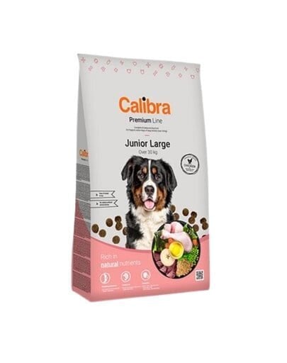 Calibra Dog Premium Line suurt tõugu kutsikatele kanaga, 12 kg цена и информация | Koerte kuivtoit ja krõbinad | hansapost.ee