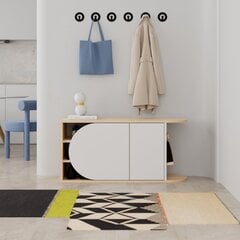 Тумба для обуви Asir Nova Shoe Bench, коричневый/белый цвет цена и информация | Полки для обуви, банкетки | hansapost.ee