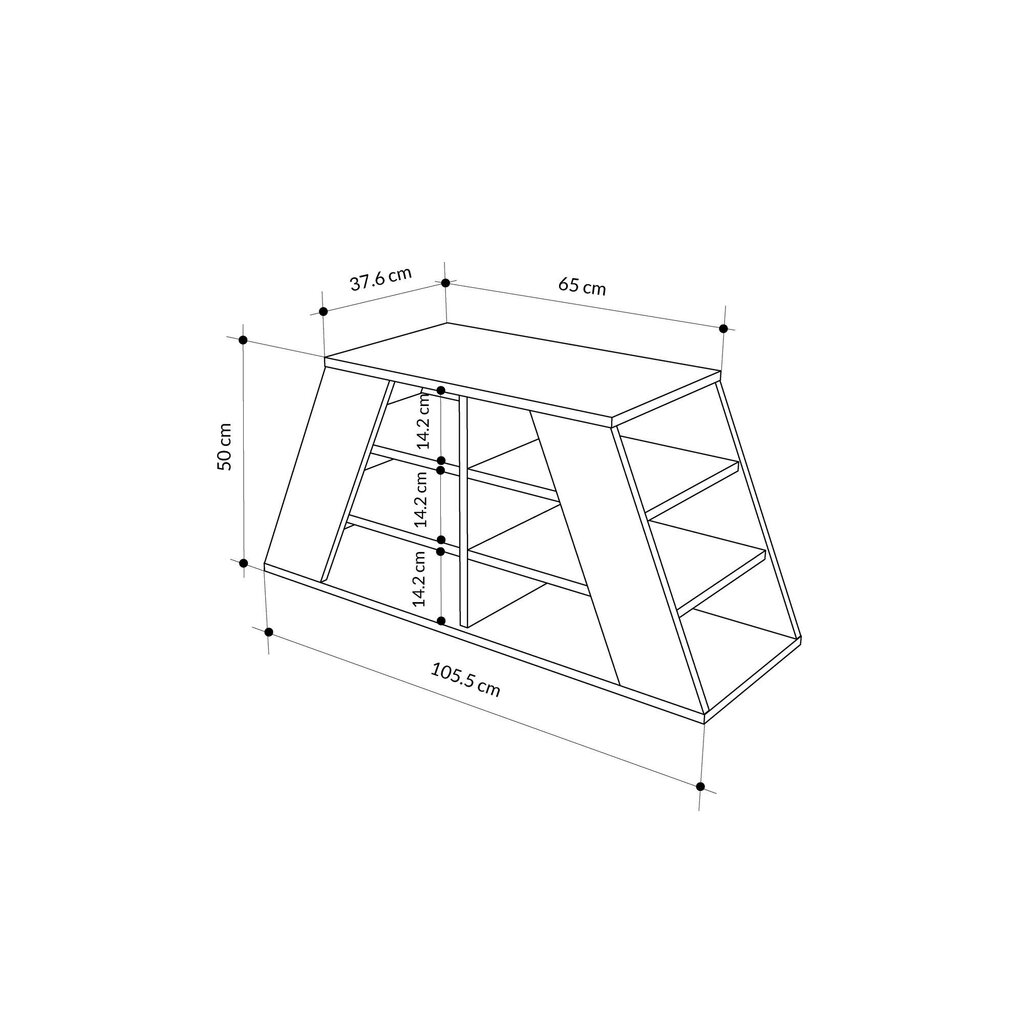 Kingakapp Asir Pyramid Shoe Bench, hall/valge цена и информация | Jalatsikapid, jalatsiriiulid | hansapost.ee