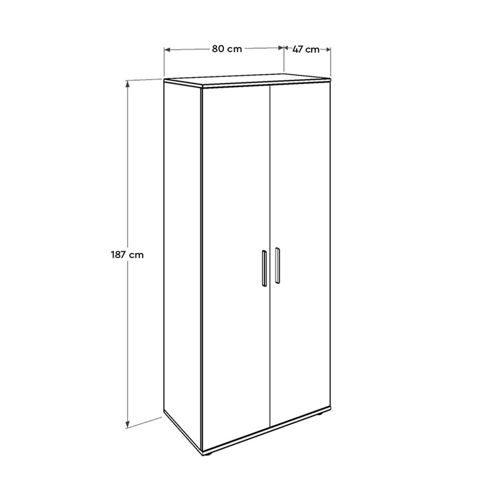 Riidekapp Asir Grd-320-Ss-1, pruun цена и информация | Kapid | hansapost.ee