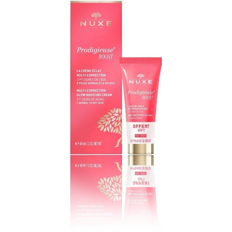 Kosmeetikakomplekt Nuxe Prodigieuse Boost Multi-Correction: Näokreem 40 ml + Ööpalsam 15 ml hind ja info | Näokreemid | hansapost.ee