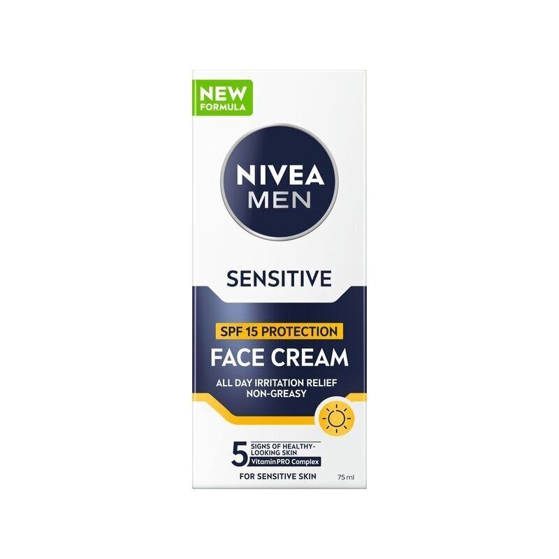 Kaitsev näokreem meestele Nivea Men Sensitive SPF15, 75 ml цена и информация | Näokreemid | hansapost.ee