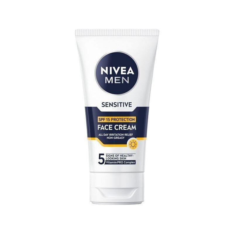 Kaitsev näokreem meestele Nivea Men Sensitive SPF15, 75 ml цена и информация | Näokreemid | hansapost.ee