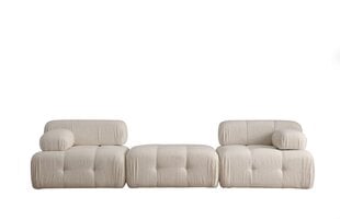 Diivan Asir Doblo 3 Seater L1-Pouffe-1R, beež price and information | Sofa beds and sofas | hansapost.ee