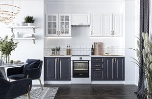 5-osaline köögimööbli komplekt Halmar Viktoria 240, valge/sinine price and information | Kitchen furniture sets | hansapost.ee