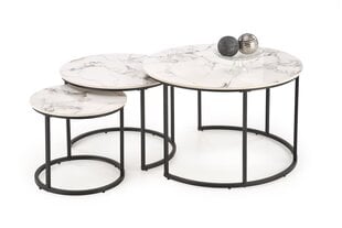 3-osaline kohvilaudade komplekt Halmar Gilda, valge price and information | Coffee tables | hansapost.ee