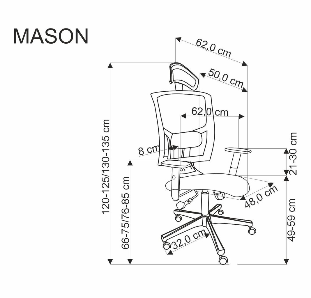 Kontoritool Halmar Mason, must hind ja info | Kontoritoolid | hansapost.ee