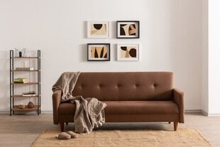 3 vietų sofa-lova Hiko - Brown цена и информация | Диваны | hansapost.ee