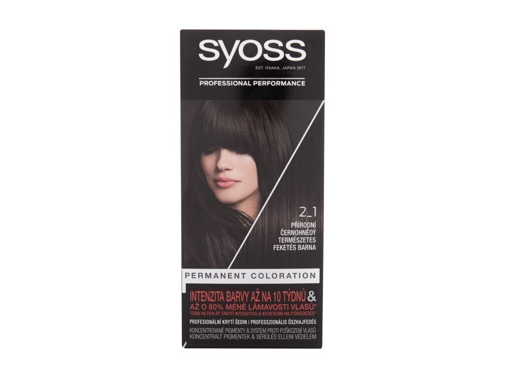 Juuksevärv Syoss Permanent Coloration Hair Color 2_1, 50 ml цена и информация | Juuksevärvid | hansapost.ee