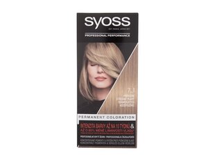 Juuksevärv Syoss Permanent Coloration Hair Color, 7-1 Natural medium fawn, 50 ml цена и информация | Краска для волос | hansapost.ee