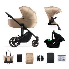 Universaalne jalutuskäru Kinderkraft Prime 2 3in1 Mink Pro, Sandrose Beige hind ja info | Vankrid, jalutuskärud | hansapost.ee