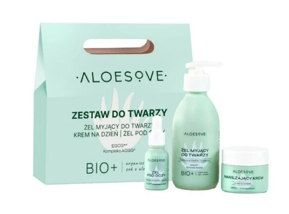 Näohoolduskomplekt Aloesove: näopesu, 190 ml + kreem, 50 ml + silmageel, 15 ml цена и информация | Näokreemid | hansapost.ee