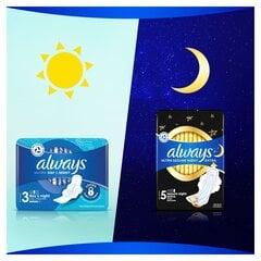 Hügieenisidemed Always Ultra Size 3 Day & Night, 40 tk hind ja info | Tampoonid, hügieenisidemed ja menstruaalanumad | hansapost.ee