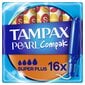 Tampoonid Tampax Compak Pearl Super Plus, 16 tk цена и информация | Tampoonid, hügieenisidemed ja menstruaalanumad | hansapost.ee